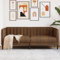 Woonisher 2-Sitzer Sofa Braun Kunstleder Wildleder-Optik