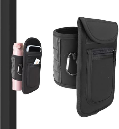 Magnetischer Getränkehalter mit Tasche - Gym Flaschentasche, Magnetisch Flaschenhalter Tasche, Für Schlüssel, Handys und Karten, Geeignet für den Einsatz im Fitnessstudio und beim Sport