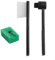 ZiStarlilife Ago di ricambio per Audio-Technica Stylus, per giradischi ATN95E AT93 AT3400 AT3450, con set di spazzole per la pulizia, verde e nero