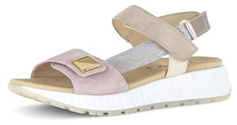 Gabor Damen Plateausandalen, Frauen Sandalen,Jollys,rot,Glitzer,blau,Rolling-Soft,Sensitive,Basic,Derby,Silber,rosa,f,Bloom Combi,38 EU / 5 UK