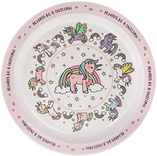lesser and pavey LP42494 Children Plate | Unicorn | 1 Piece-22x22x2 cm Accessory, Melamine, Multicolored