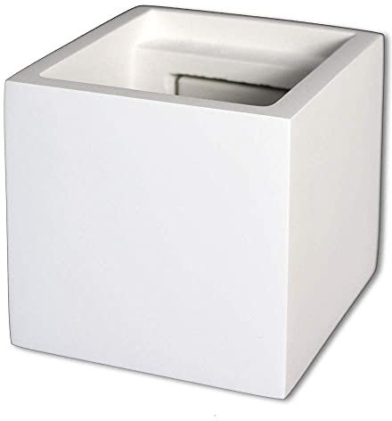 Vetrineinrete® Applique da parete in gesso a cubo a doppia emissione luminosa up e down verniciabile lampada con attacco g9 moderno IP20 X27