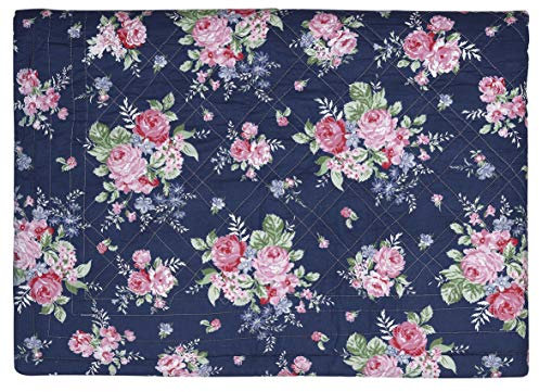 GreenGate QUIBED140ROS2202 Rose Tagesdecke Dark Blue 140 x 220 cm (1 Stück)