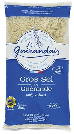 Gros Sel de Guérande – 800g Meersalz grob - französisches, unraffiniertes grobes Salz auch für Salzmühle geeignet