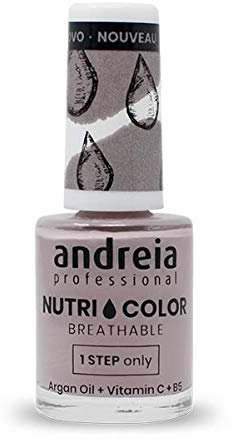 Andreia Professional NutriColor Breathable Nail Polish - Vegan and Cruelty-Free DIY Nail Art Nail Polish with Long Lasting Gloss Finish Colour NC6 Purple 10.5ml
