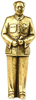 Fashion158 Reines Kupferhaar Chairman Antik Mao Zedong Statue Antikes Kupfer Teile