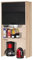 SIMMOB Meuble Haut de Cuisine Chêne Rideau Noir 4 Niches 60 x 124 x 35 cm