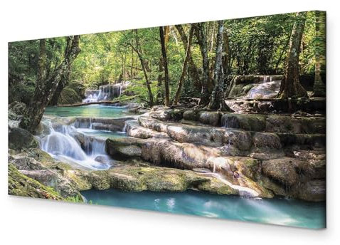 murando Wandbild Mega XXXL Wasserfall Einteiliger XXL-Format Kunstdruck zur Selbstmontage Leinwandbilder moderne Bilder DIY Wanddekoration Wohnung Deko Wald Landschaft Natur