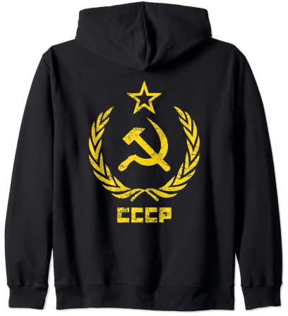 Hammer und Sichel Stern CCCP Sowjetunion Kapuzenjacke