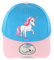 JOHNNY CHICOS NY New York süße Unisex Schwester Bruder Kindercap Smile Tiger Adler Prince Kinder Cap Snapback und Mütze ca. 49-58cm Kopfumfang (One Size, Curved-Sky-Pink-UCorn)