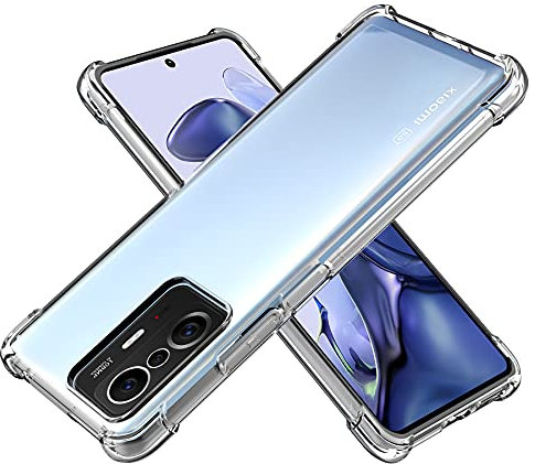 Cresee Kompatibel mit Xiaomi 11T 5G / Xiaomi 11T Pro 5G Hülle Case, Transparente Handyhülle mit Verstärkte Ecken Schutzhülle Dünn Weich Cover Stoßfest Bumper (2021) Transparent