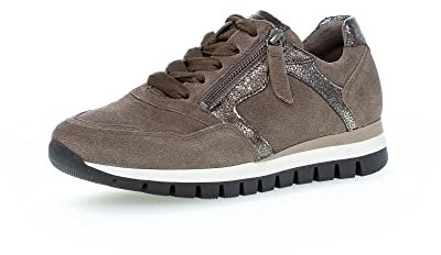 Gabor Comfort Damenschuhe Schnürschuhe Sportive Sneaker Braun Freizeit, Schuhgröße:EUR 37.5 | UK 4.5