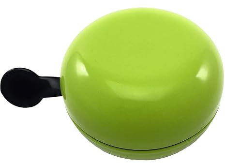 XXL Ding Dong Fahrradklingel Ø 80mm 2-Klang, Uni lackiert (Hellgrün)