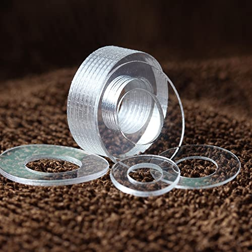 Ctongrun-Rondelle di tenuta M2 M2.5 M3 M4 M5 M6 M8 M10 M12 Morbido duro PVC Rondella trasparente di plastica sottile, Resistente all'usura(Soft,M5x10x0.5mm(100pcs))