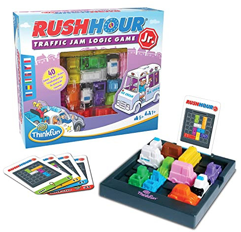 ThinkFun Rush Hour Cork Junior Logikspiel, Spielzeug für Kinder ab 5 Jahren