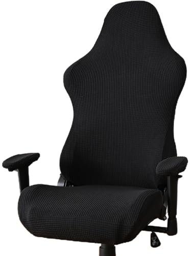 Beavorty Spandex Chair Covers 1 Set of Stretch Gaming Chair Cover Computer Chair Cover Washable Chair Protector Black Stretch Chair Covers