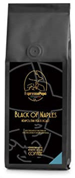 Espressopapà BLACK OF NAPLES Espresso Napoletano - extrem intensiver und cremig - sehr geringer Säuregehalt -100 Prozent Robusta Gemahlener Kaffee 250g