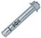 10 mm X 97 mm Ancoraggio a manicotto con dado esagonale, vite ad espansione con perno filettato, tassello in metallo, tasselli a cuneo per muratura in calcestruzzo, muro in mattoni (5 pezzi)