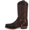 GATURA Stivali da Uomo e Donna Medievale Vintage Mid Calf - Punta Quadrata Tacco Chunky in Faux PU Pelle - Western Cowboy Cavaliere Lunghi, 35-48, Marrone, 44
