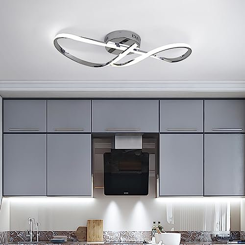 Hsyyz Dimmbar LED Wohnzimmerlampe Mit Fernbedienung Esstisch Deckenlampe Küchenlampe Modernes minimalistisches Design Lampen,Innenbeleuchtung,Deckenleuchten (68cm)