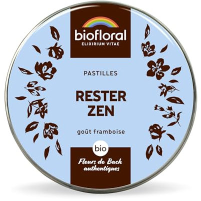 BIOFLORAL - Rester Zen - BIO - 165 Pastilles - Faire face au Quotidien - Fleurs de Bach Authentiques