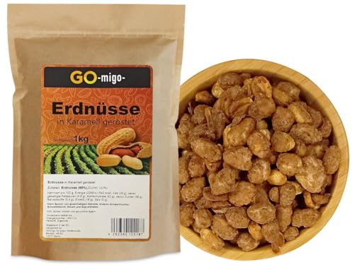 1kg Erdnüsse in Karamell geröstet Top Qualität 1000g