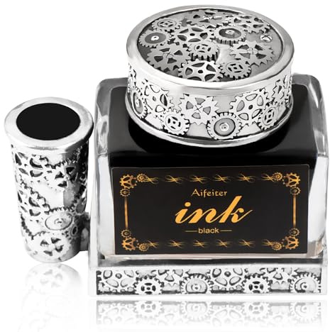 Calligraphy Ink Pen Ink Black,15ml Black Ink,2-in-1 Pen Holder Ink,Suitable for quills Quill Pen dip Pen Calligraphy Pen Drawing Pen,Carbon Free Ink for pens