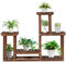 TANGZON 3/4 Tier Plant Stand, Indoor Outdoor Wooden Plant Shelf Holder, Tiered Multiple Potted Plant Bonsai Flower Display Rack for Garden Patio Balcony Living Room Office (4 Tier, 95 x 25 x 73cm)