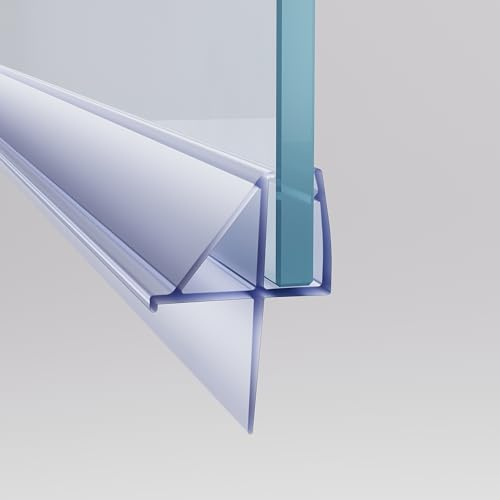 Framed Shower Door Bottom Seal, 1/4 x 39 Glass Door Seal Strip, Shower Sweep, Stop Leaks and Create a Water Barrier, Clear Vinyl, 6MM