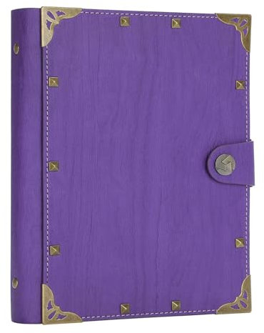 SEEALLDE Tagebuch A5 Leder Ringbuch Notizbuch 220 Seiten Lila Geschenke für Frauen