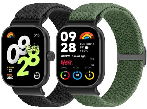 TumCez Geflochtene Armband Kompatibel mit Xiaomi Redmi Watch 5/Redmi Watch 4/Xiaomi Smart Band 9 Pro/Smart Band 8 Pro Armband Ersatzarmband für Herren Damen