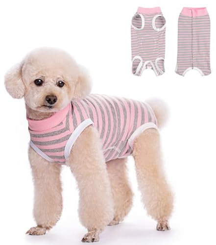 FEimaX Hundebody Nach Op Wundschutzanzüge für Hunde Hundebody Nach Kastration Rüde Hündin, Ärmellose Atmungsaktiv Body Hund Kastration für Kleine Mittelgroße Hunde