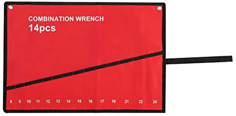 Multi Pockets Roll Up Tools Storage Bag, Spanner Plier Wrench Hand Tools Organizers Holder Sturdy Canvas Pouch (14 mouths)