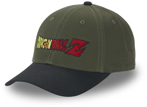 FREEGUN Kinderkappe Dragon Ball Z, Baseballkappe, Original, Anime Manga, Khaki/Rot/Schwarz, One size