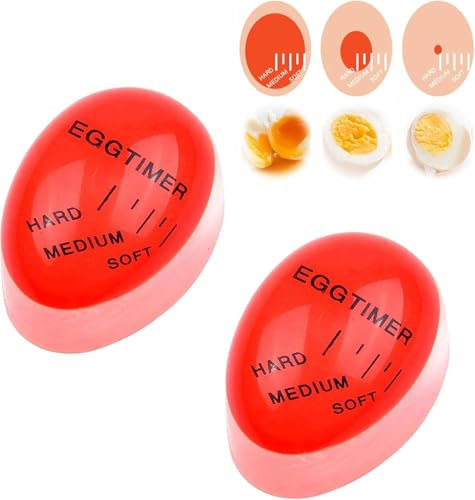 Eieruhr zum Mitkochen,Egg Timer Harz, Eieruhr, Timer für Gekochte EierSchule, für Zuhause, Restaurant, 2 Stück,Überprüfen sie den Gargrad,Wiederverwendbar