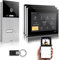 GVS - IP Video Türsprechanlage mit Türöffner, RFID Zugang, HD Kamera, 3X 7 Zoll Monitor & App - Smarte Video Türklingel mit Kamera & Gegensprechanlage für 1 Familienhaus (AVS4086U)