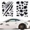 2 Pcs Auto Aufkleber, 3D Einschusslöcher, Aufkleber PVC Wasserdicht Reflektierend, Bullet-Holes als Auto-Aufkleber, für Roller Moped Motorrad-Helm Notebook Laptop Smartphone