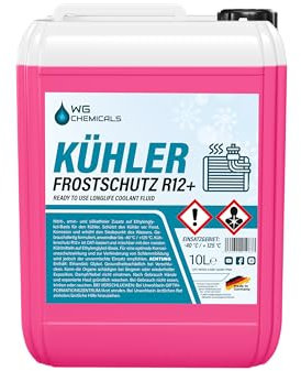 WG CHEMICALS Kühlerfrostschutz R12+ (10 Liter) Schutz bis -40 °C | Kühlerschutz gebrauchsfertig