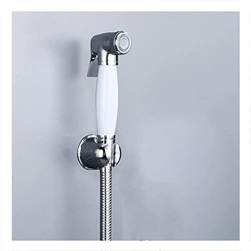 Bidet-Wasserhahn, einzelner kaltweißer Chrom-Polier-WC-Bidet-Sprayer, Badezimmer-Duschset aus massivem Messing, C-Set