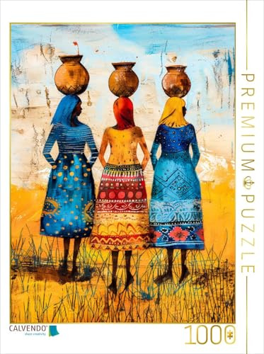 CALVENDO Puzzle DREI afrikanische Frau auf dem Heimweg | 1000 Teile Lege-Größe 64 x 48 cm Foto-Puzzle für glückliche Stunden