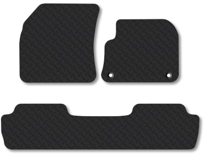 Peugeot 5008 (2017-2025) 5mm Rubber Car Mats | Heavy Duty Rubber Tailored Fit Floor Mats Full Coverage Durable Waterproof Accessories Easy Clean Anti Slip Made in the UK