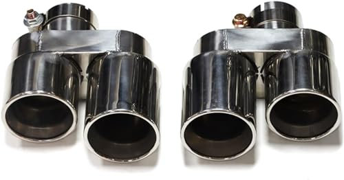 Auto Auspuff Endrohr Für BMW G20 G21 F20 F22 E46 E90,Edelstahl Endrohr Schalldämpfer Spitze Auto Hinten Schwanz Kehle Zubehör,C/Silver