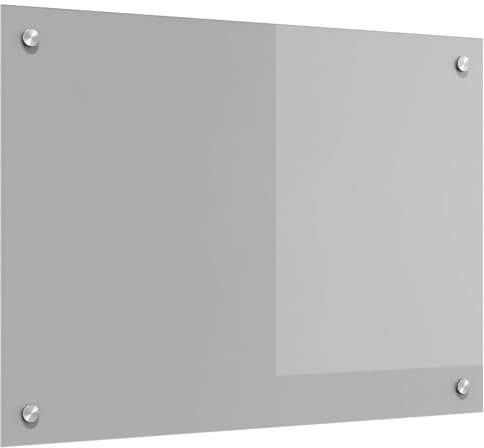 vidaXL Küchenrückwand Hellgrau 70x50x0,6 cm Hartglas