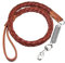 Cuerda de tracción for Perros Grandes, de Cuero Resistente Trenzado con Resorte Amortiguador.(Brown)