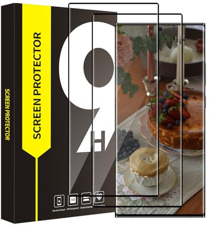 Bodyguard 2 pièces Verre Trempé pour Samsung Galaxy S24 Ultra 5G, 9H Dureté, sans bulles, 3D plein écran, Haute Sensibilité protection écran, Haute définition Transparent S24 Ultra vitre protection