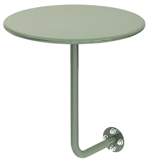ZENSTYW Runder Tisch Zur Wandmontage,Eisen-Bartisch Zur Wandmontage,Bistrotisch,Cocktailtisch Kaffee-Esstische Für Zuhause Küche Terrasse Café Bistro,Platzsparender(Light Green)