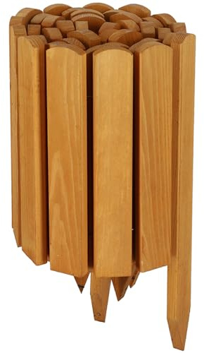 KOTARBAU® Staccionata in Legno per Giardino - 200 x 30 cm - Recinzione Giardino Esterno in Legno - Colore Rovere - Steccato