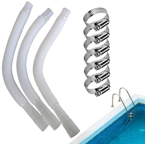 Schwimmbad Ersatzschlauch | Poolpumpe Filter Anschlussschlauch - Wassertransferteile, Salzwassersystem Zubehör mit Klemmen, Rohrverschraubungen für Hof