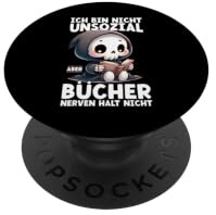 Nicht Unsozial Lustiger Bücher Sensenmann Spruch PopSockets Klebender PopGrip