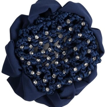 HKM Crystal Haarnetz , Dunkelblau, One Size